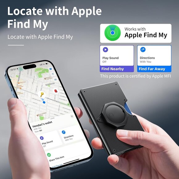 New Air Tags Metal Wallet for men - Picture 3 of 8